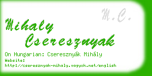 mihaly cseresznyak business card